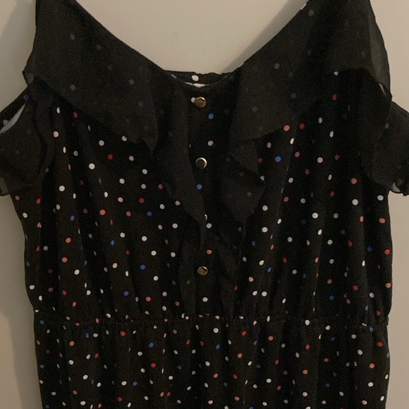 Elle women’s black multicolor polka dot dress - Picture 3 of 12